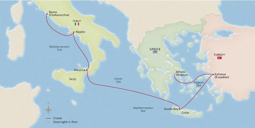Ancient Mediterranean Treasures Map